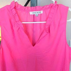 Pink sleeveless summer top
